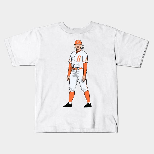 Nakken the first full-time female baseball coach Kids T-Shirt by rsclvisual
